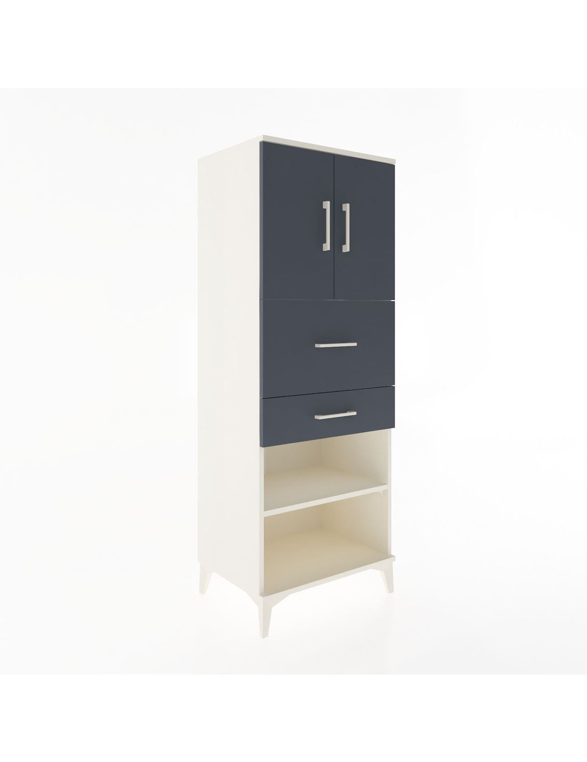 Hyperion Dolap 3 Raflı 2 Çekmeceli 2 Kapaklı 60x44x163 Aytaşı-Antrasit