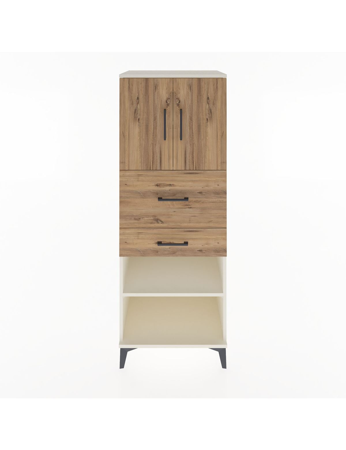 Hyperion Dolap 3 Raflı 2 Çekmeceli 2 Kapaklı 60x44x163 Aytaşı-Çam