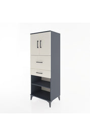 Hyperion Dolap 3 Raflı 2 Çekmeceli 2 Kapaklı 60x44x163 Antrasit-Aytaşı