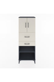 Hyperion Dolap 3 Raflı 2 Çekmeceli 2 Kapaklı 60x44x163 Antrasit-Aytaşı