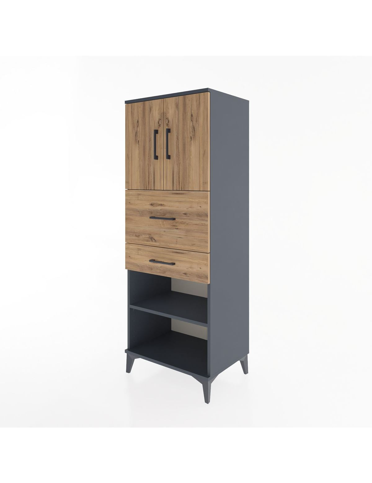 Hyperion Dolap 3 Raflı 2 Çekmeceli 2 Kapaklı 60x44x163 - S53M061V6B