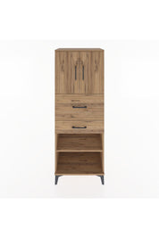 Hyperion Dolap 3 Raflı 2 Çekmeceli 2 Kapaklı 60x44x163 Çam-Çam