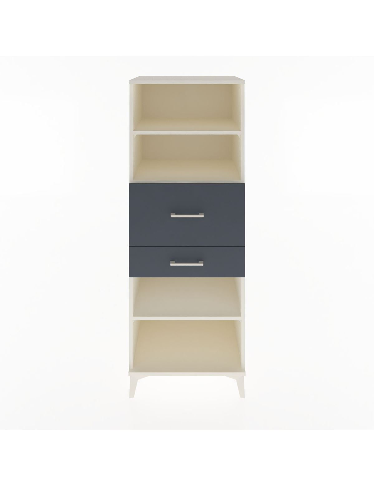 Hyperion Dolap 3 Raflı 2 Çekmeceli 60x44x163 Aytaşı-Antrasit