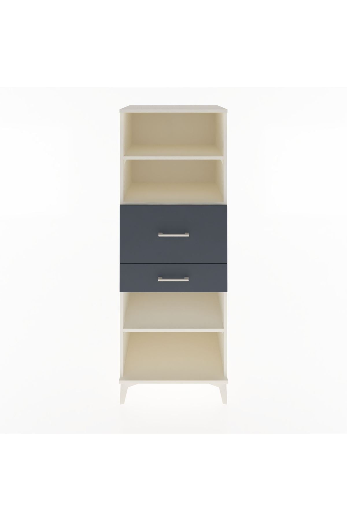 Hyperion Dolap 3 Raflı 2 Çekmeceli 60x44x163 Aytaşı-Antrasit