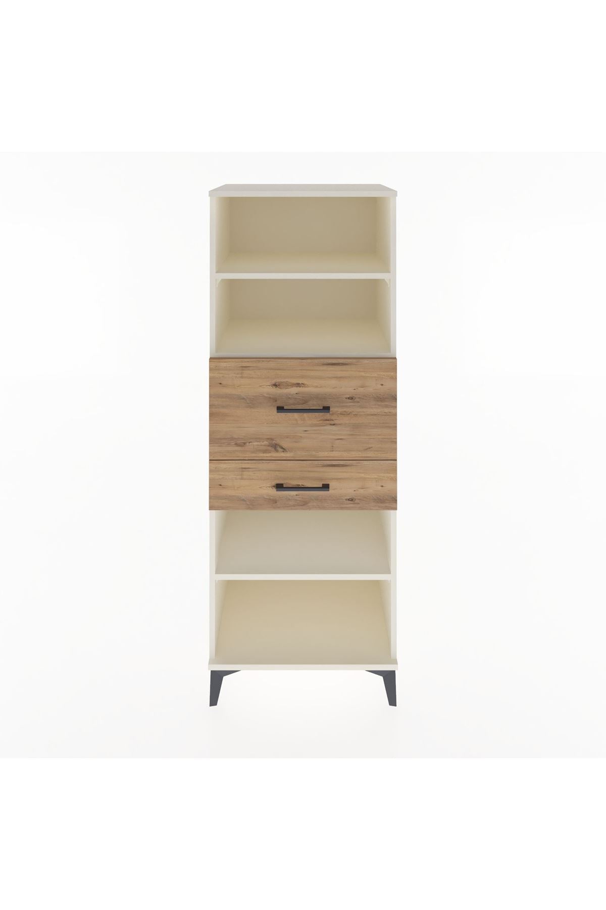 Hyperion Dolap 3 Raflı 2 Çekmeceli 60x44x163 Aytaşı-Çam