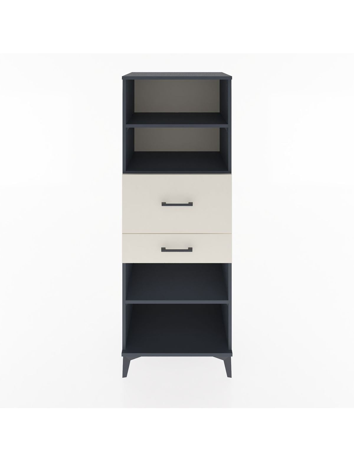 Hyperion Dolap 3 Raflı 2 Çekmeceli 60x44x163 Antrasit-Aytaşı