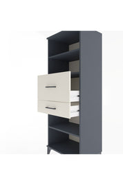 Hyperion Dolap 3 Raflı 2 Çekmeceli 60x44x163 Antrasit-Aytaşı