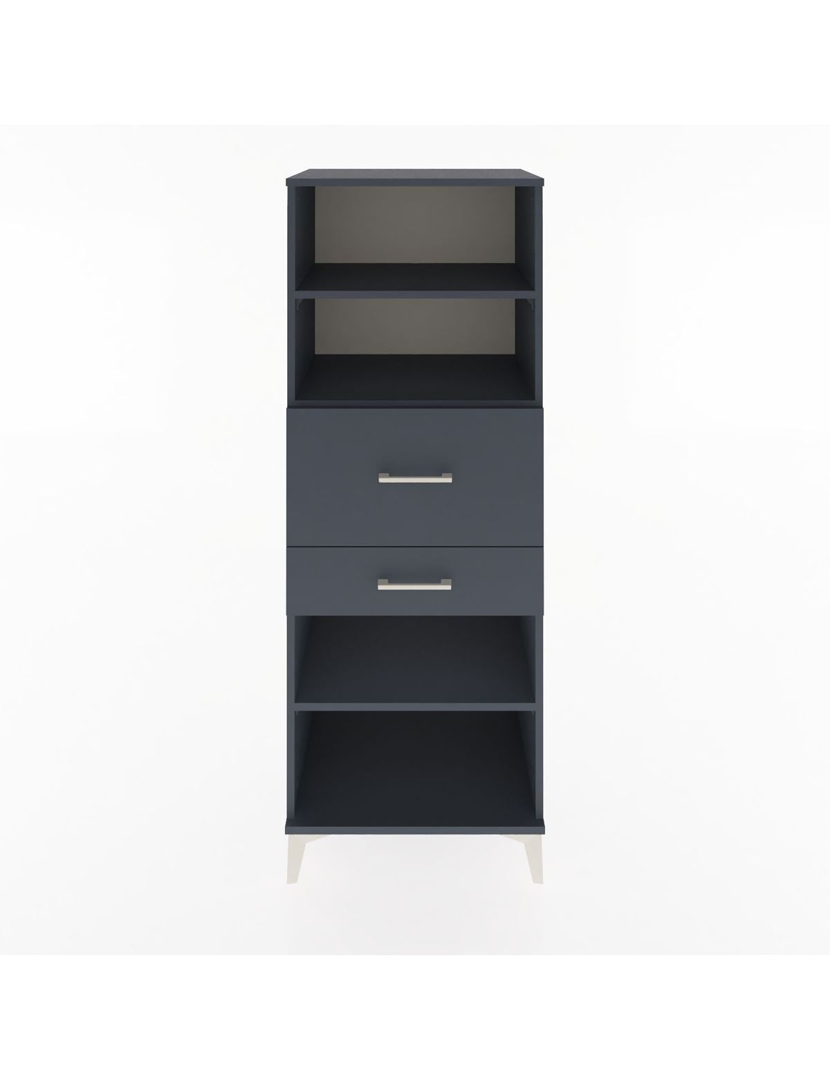 Hyperion Dolap 3 Raflı 2 Çekmeceli 60x44x163 Antrasit-Antrasit