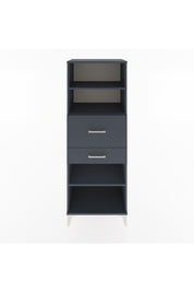 Hyperion Dolap 3 Raflı 2 Çekmeceli 60x44x163 Antrasit-Antrasit