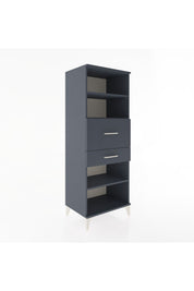 Hyperion Dolap 3 Raflı 2 Çekmeceli 60x44x163 Antrasit-Antrasit