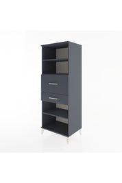 Hyperion Dolap 3 Raflı 2 Çekmeceli 60x44x163 Antrasit-Antrasit