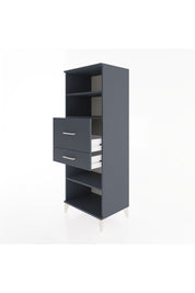 Hyperion Dolap 3 Raflı 2 Çekmeceli 60x44x163 Antrasit-Antrasit