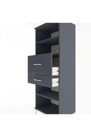 Hyperion Dolap 3 Raflı 2 Çekmeceli 60x44x163 Antrasit-Antrasit