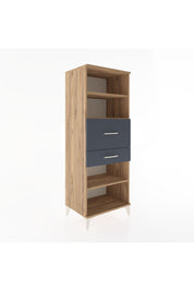 Hyperion Dolap 3 Raflı 2 Çekmeceli 60x44x163 Çam-Antrasit