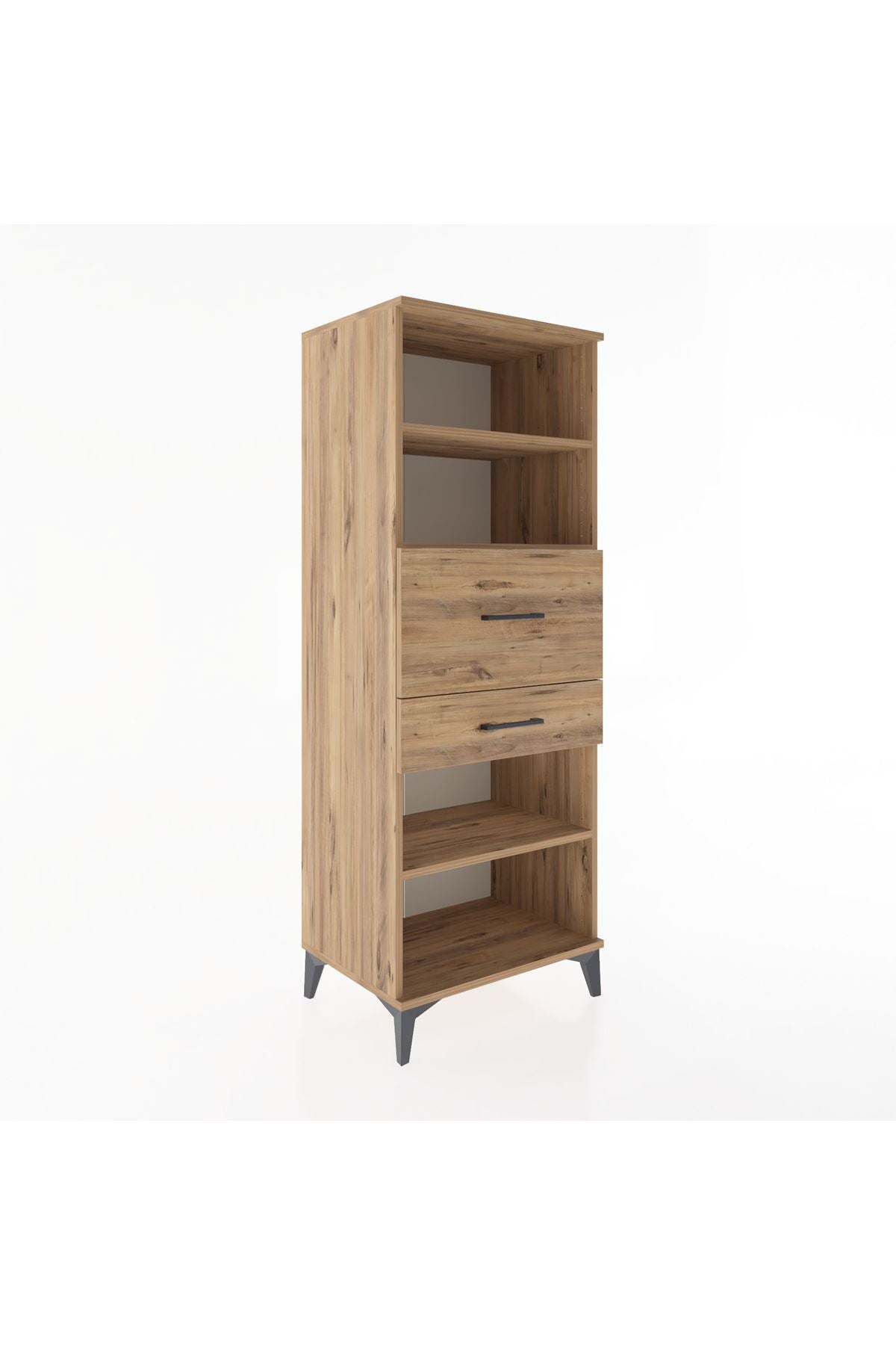 Hyperion Dolap 3 Raflı 2 Çekmeceli 60x44x163 Çam-Çam