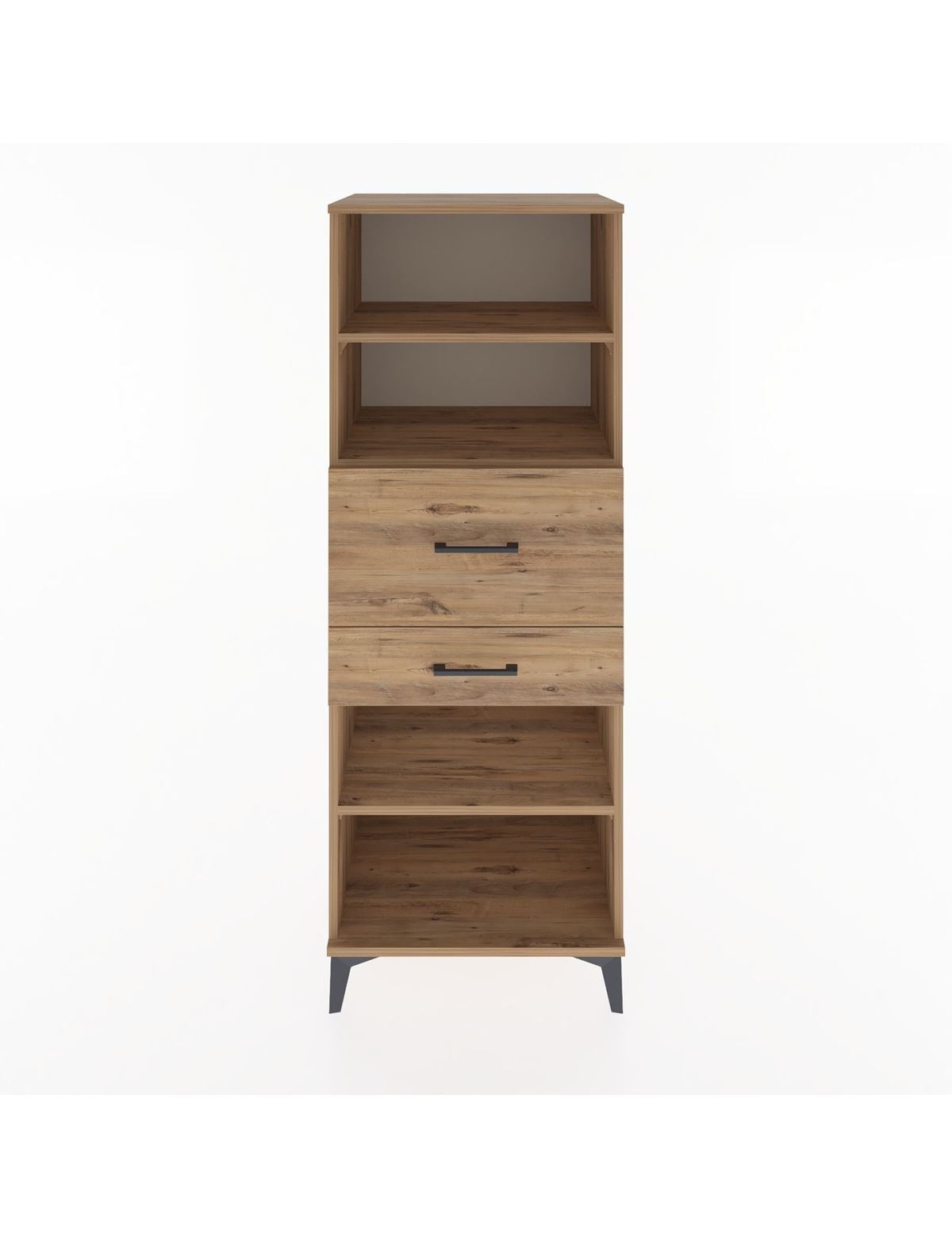 Hyperion Dolap 3 Raflı 2 Çekmeceli 60x44x163 Çam-Çam