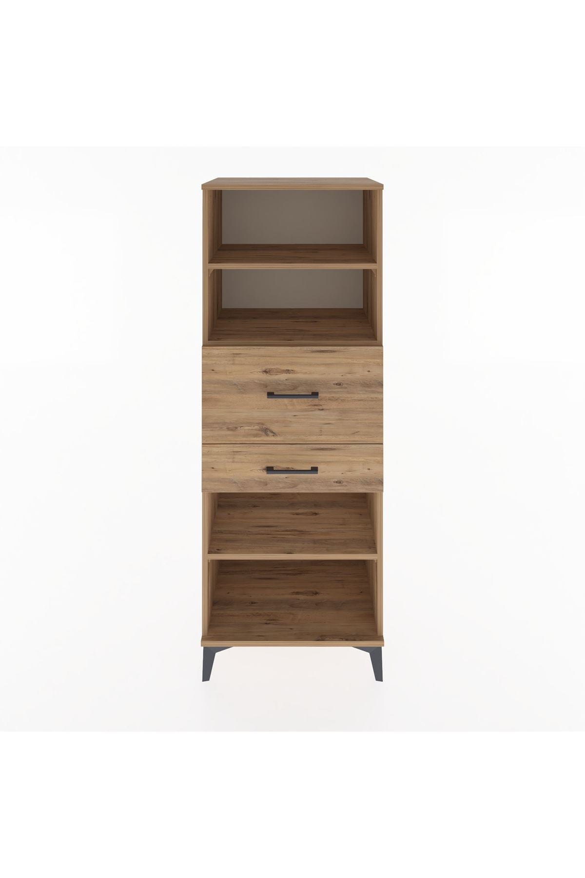 Hyperion Dolap 3 Raflı 2 Çekmeceli 60x44x163 Çam-Çam