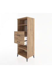 Hyperion Dolap 3 Raflı 2 Çekmeceli 60x44x163 Çam-Çam