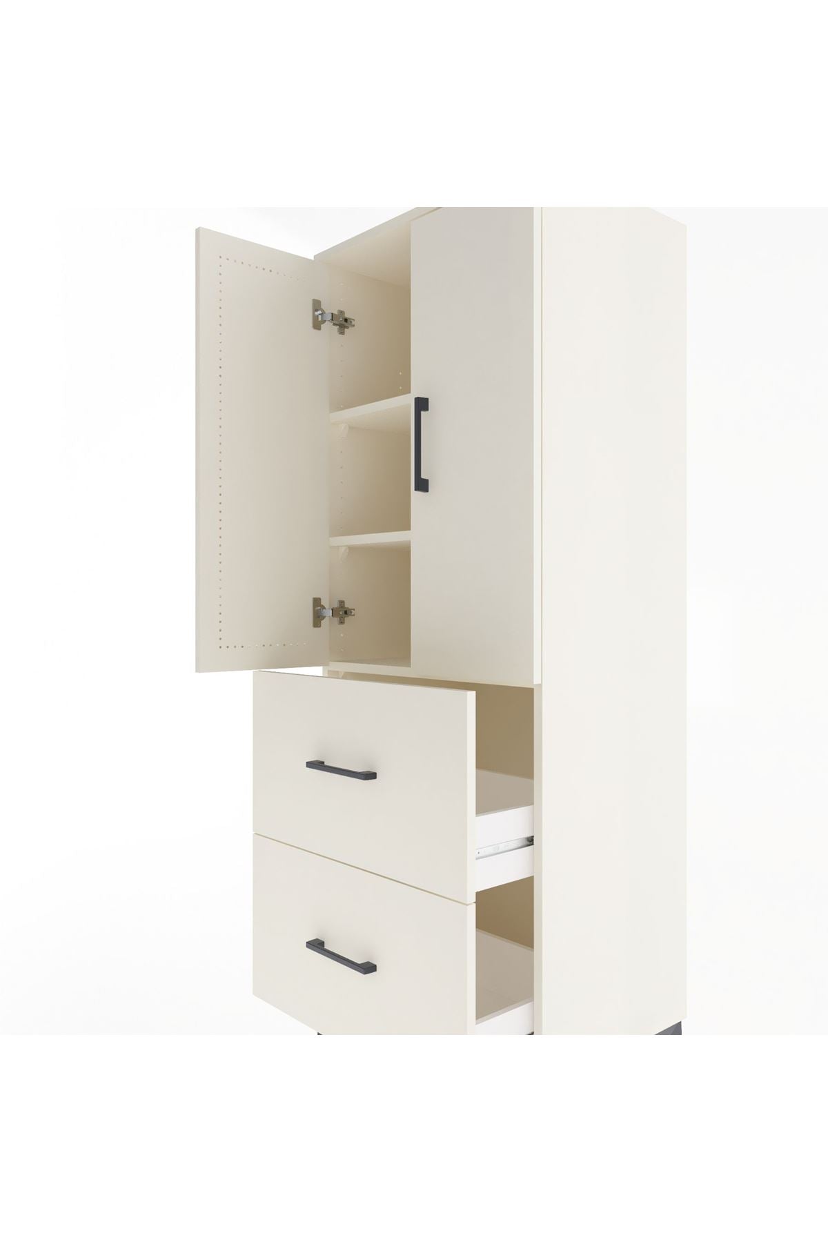 Hyperion Dolap 3 Raflı 2 Çekmeceli 2 Kapaklı 60x44x163 Aytaşı-Aytaşı