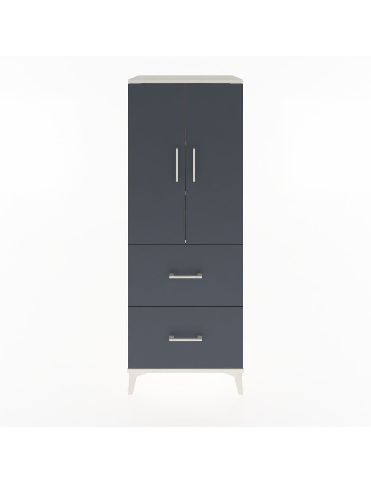 Hyperion Dolap 3 Raflı 2 Çekmeceli 2 Kapaklı 60x44x163 Aytaşı-Antrasit