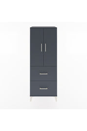 Hyperion Dolap 3 Raflı 2 Çekmeceli 2 Kapaklı 60x44x163 Antrasit-Antrasit