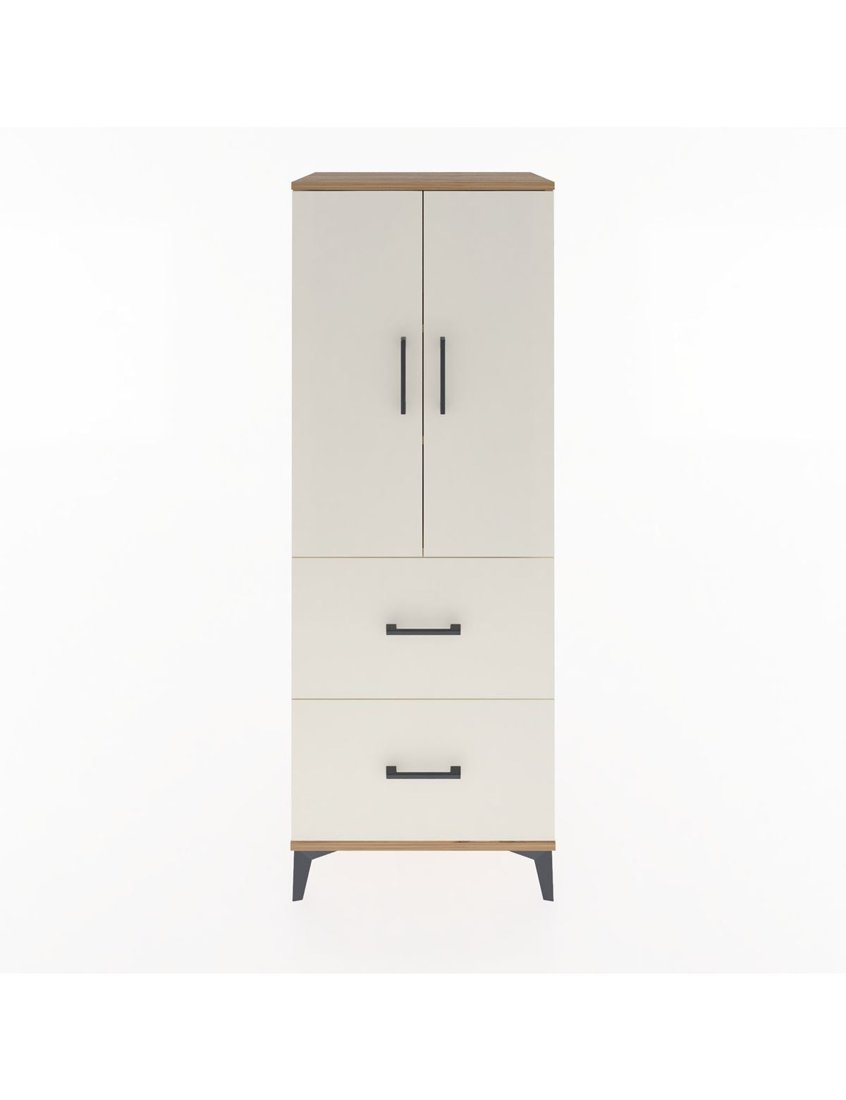 Hyperion Dolap 3 Raflı 2 Çekmeceli 2 Kapaklı 60x44x163 Çam-Aytaşı