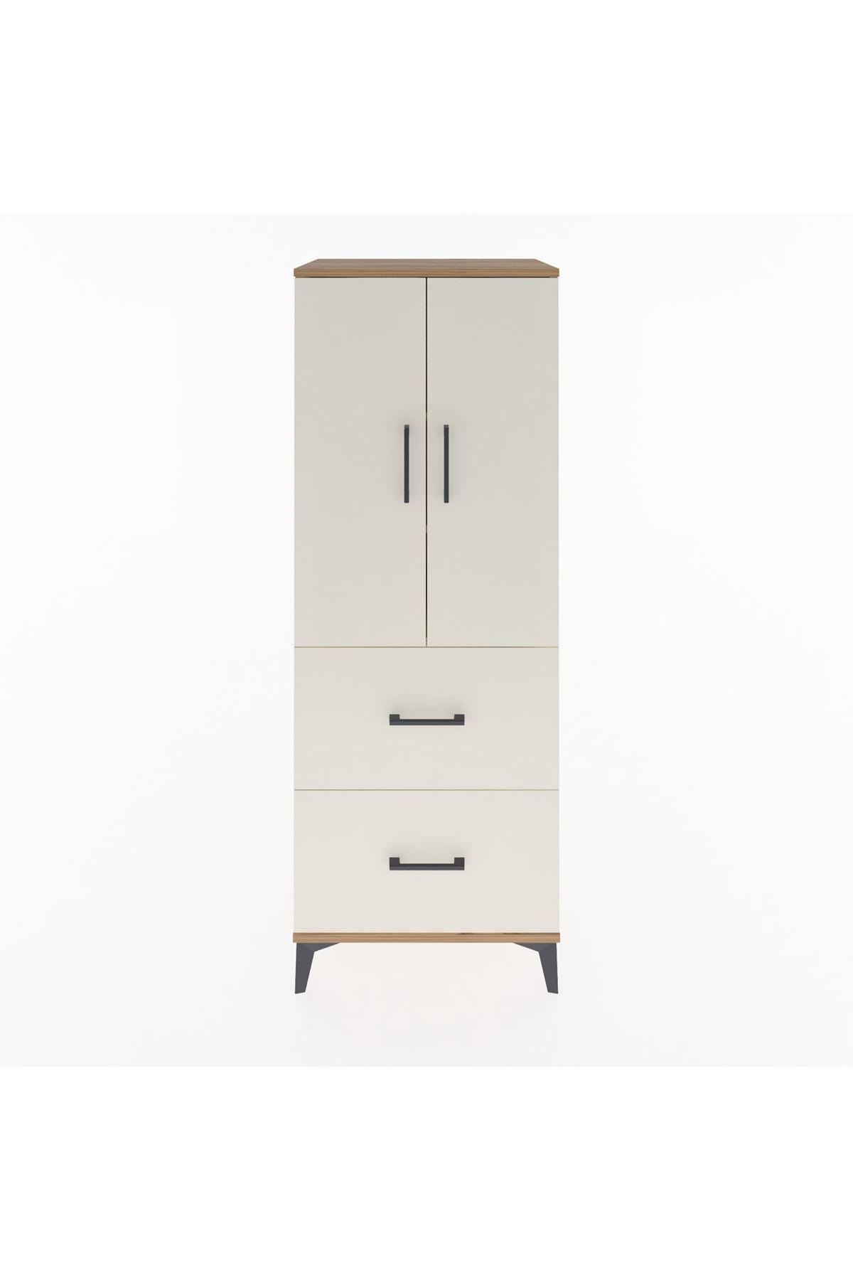 Hyperion Dolap 3 Raflı 2 Çekmeceli 2 Kapaklı 60x44x163 Çam-Aytaşı