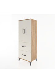 Hyperion Dolap 3 Raflı 2 Çekmeceli 2 Kapaklı 60x44x163 Çam-Aytaşı