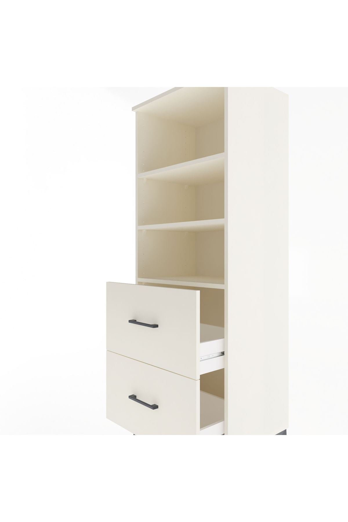 Hyperion Dolap 3 Raflı 2 Çekmeceli 60x44x163 Aytaşı-Aytaşı