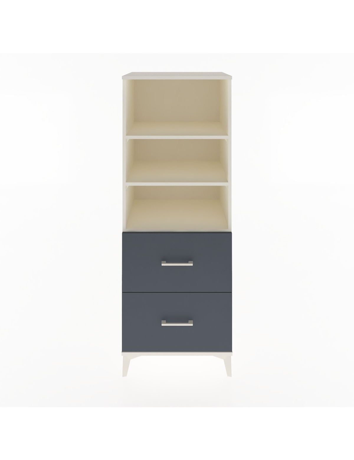 Hyperion Dolap 3 Raflı 2 Çekmeceli 60x44x163 Aytaşı-Antrasit