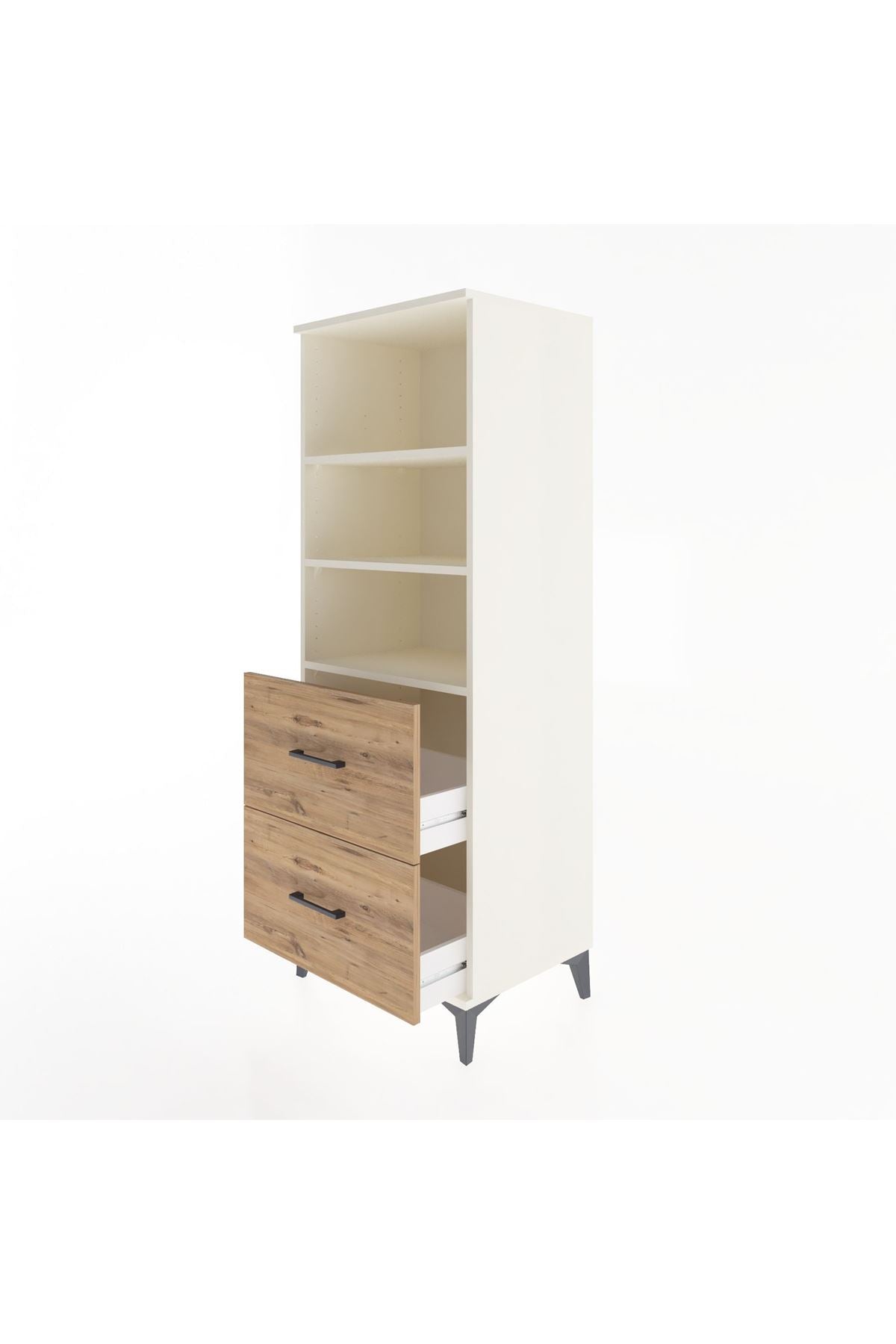 Hyperion Dolap 3 Raflı 2 Çekmeceli 60x44x163 Aytaşı-Çam