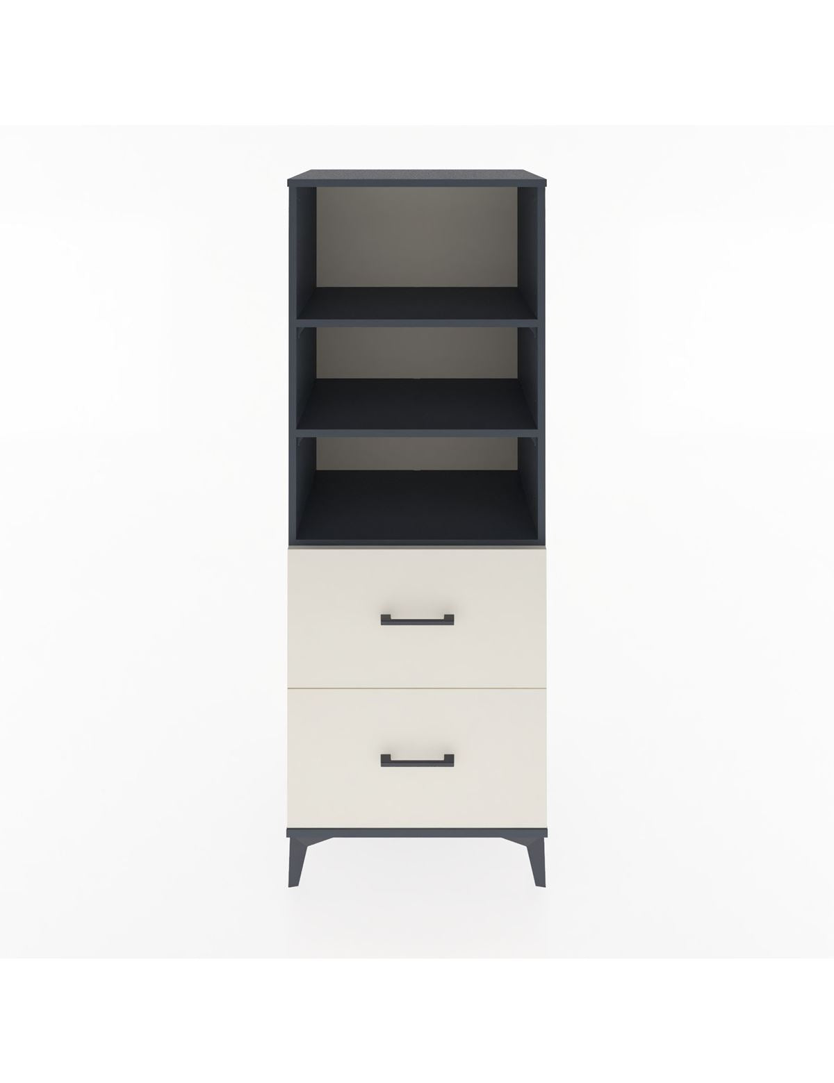 Hyperion Dolap 3 Raflı 2 Çekmeceli 60x44x163 Antrasit-Aytaşı