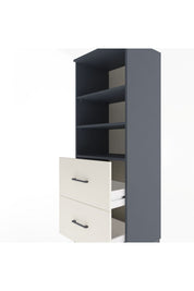 Hyperion Dolap 3 Raflı 2 Çekmeceli 60x44x163 Antrasit-Aytaşı