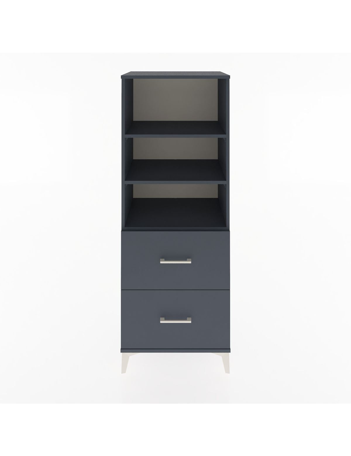 Hyperion Dolap 3 Raflı 2 Çekmeceli 60x44x163 Antrasit-Antrasit