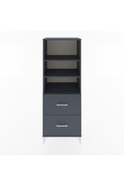 Hyperion Dolap 3 Raflı 2 Çekmeceli 60x44x163 Antrasit-Antrasit