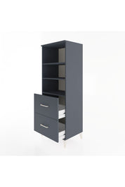 Hyperion Dolap 3 Raflı 2 Çekmeceli 60x44x163 Antrasit-Antrasit