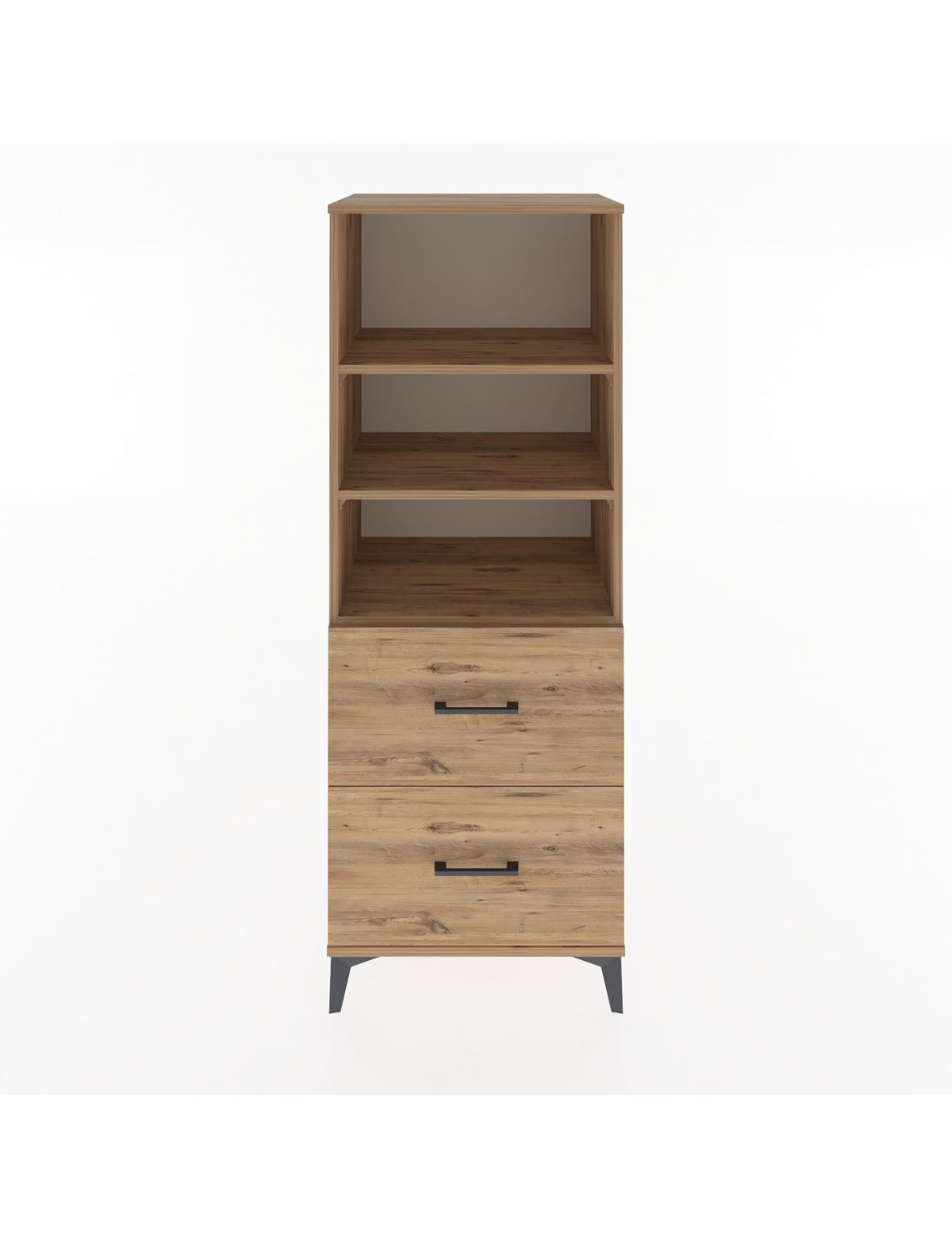 Hyperion Dolap 3 Raflı 2 Çekmeceli 60x44x163 Çam-Çam