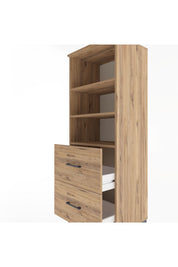 Hyperion Dolap 3 Raflı 2 Çekmeceli 60x44x163 Çam-Çam