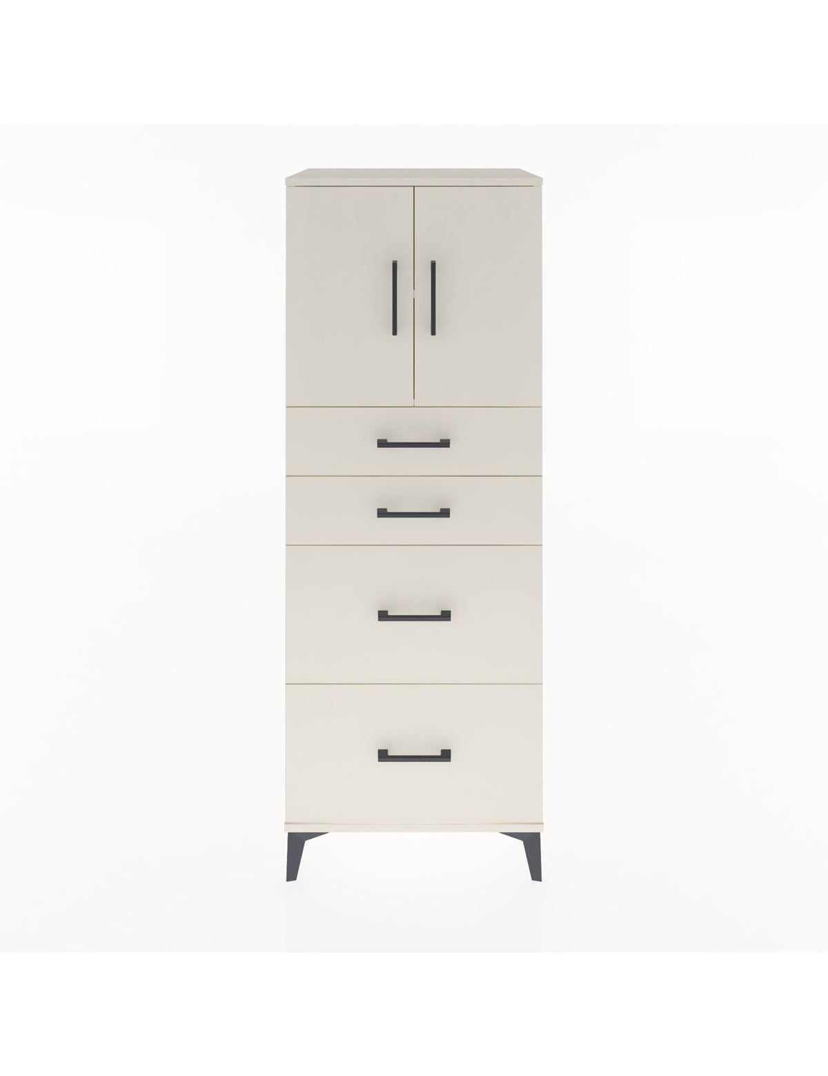 Hyperion Dolap 2 Raflı 4 Çekmeceli 2 Kapaklı 60x44x163 Aytaşı-Aytaşı