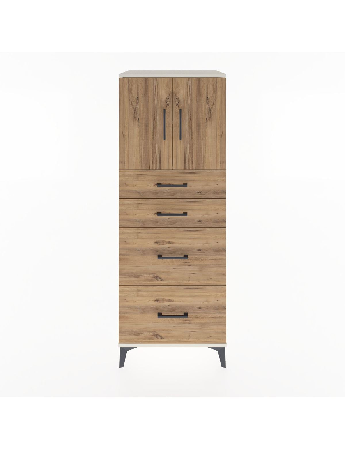 Hyperion Dolap 2 Raflı 4 Çekmeceli 2 Kapaklı 60x44x163 Aytaşı-Çam