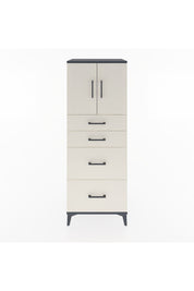 Hyperion Dolap 2 Raflı 4 Çekmeceli 2 Kapaklı 60x44x163 Antrasit-Aytaşı