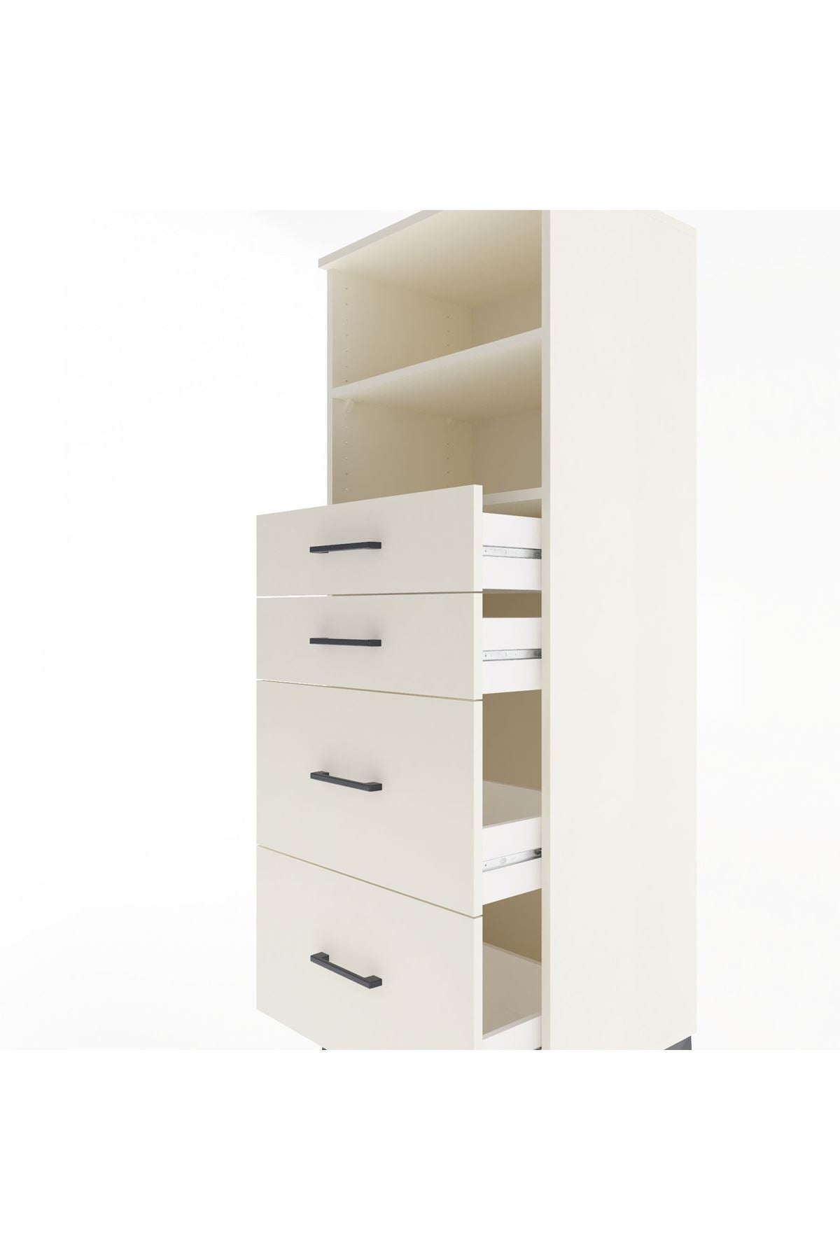 Hyperion Dolap 2 Raflı 4 Çekmeceli 60x44x163 Aytaşı-Aytaşı