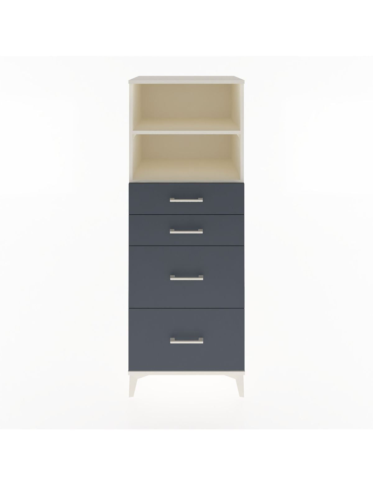 Hyperion Dolap 2 Raflı 4 Çekmeceli 60x44x163 Aytaşı-Antrasit