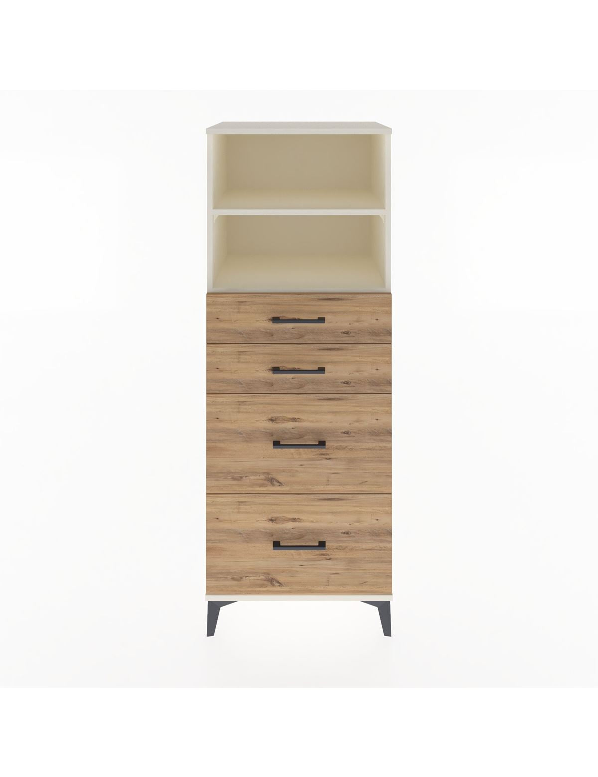 Hyperion Dolap 2 Raflı 4 Çekmeceli 60x44x163 Aytaşı-Çam