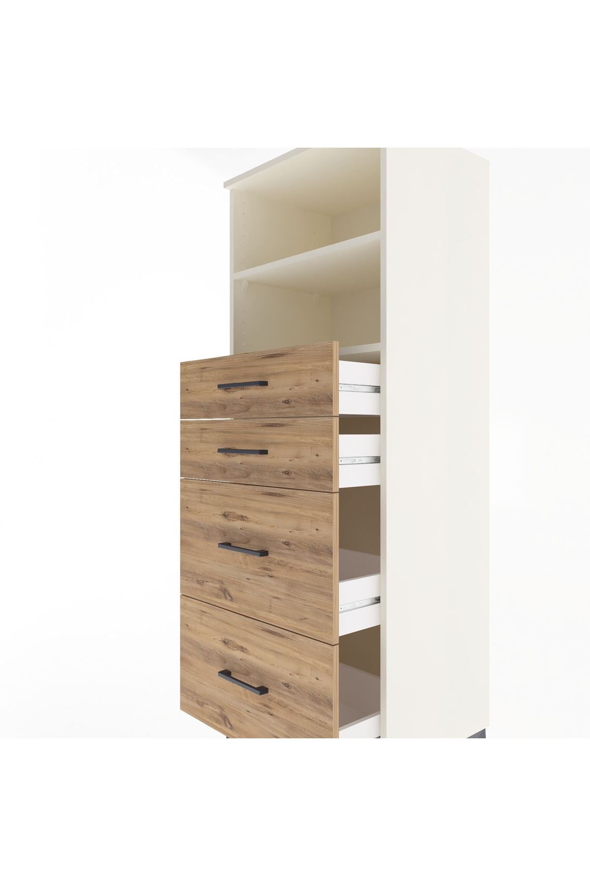 Hyperion Dolap 2 Raflı 4 Çekmeceli 60x44x163 Aytaşı-Çam