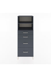 Hyperion Dolap 2 Raflı 4 Çekmeceli 60x44x163 Antrasit-Antrasit