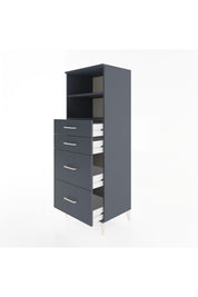 Hyperion Dolap 2 Raflı 4 Çekmeceli 60x44x163 Antrasit-Antrasit