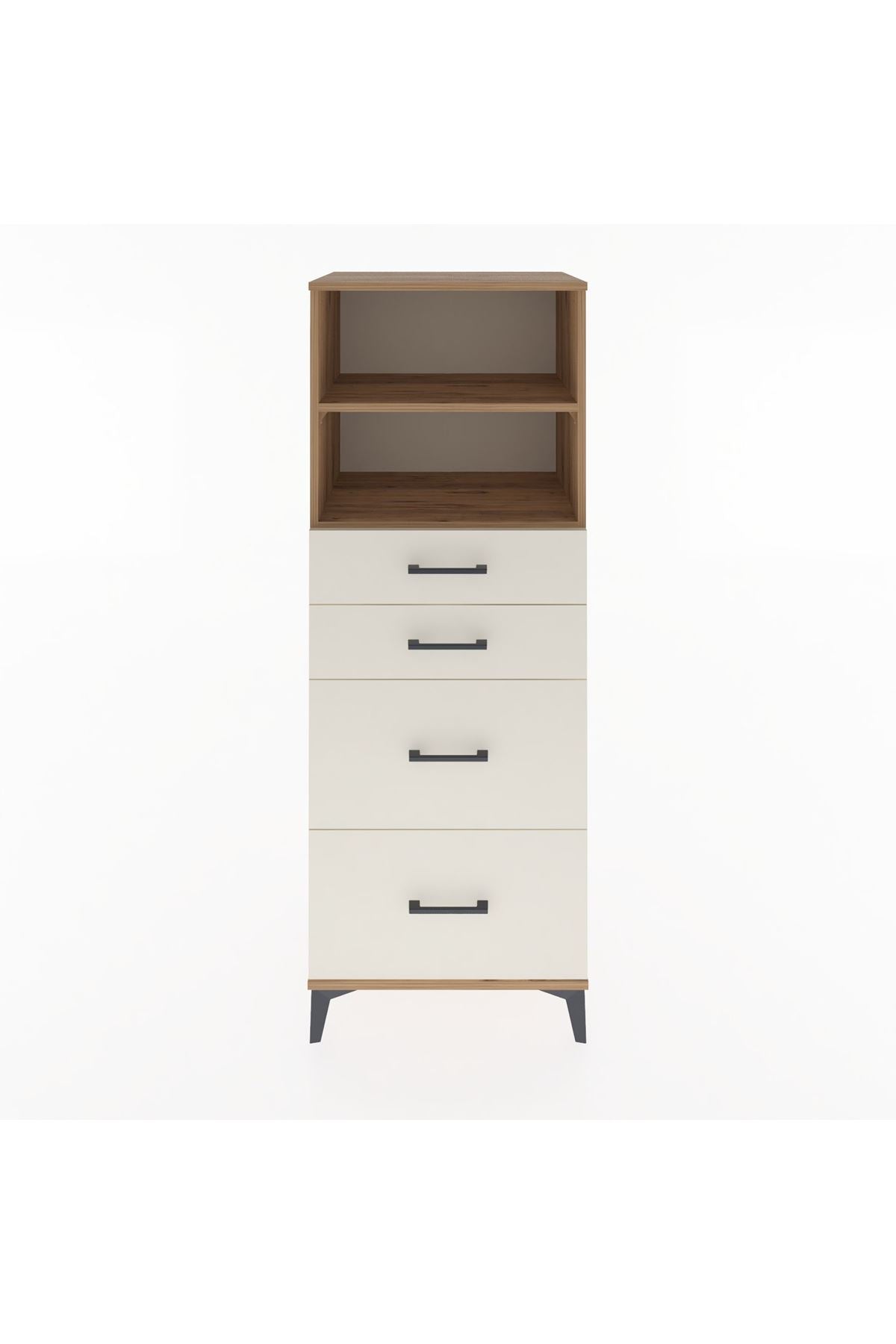 Hyperion Dolap 2 Raflı 4 Çekmeceli 60x44x163 Çam-Aytaşı