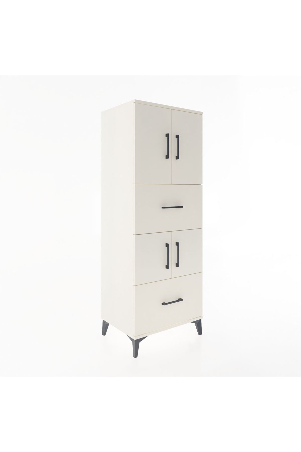 Hyperion Dolap 3 Raflı 2 Çekmeceli 4 Kapaklı 60x44x163 Aytaşı-Aytaşı