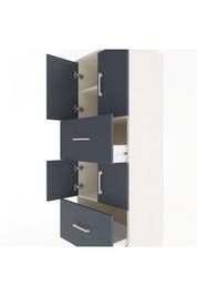 Hyperion Dolap 3 Raflı 2 Çekmeceli 4 Kapaklı 60x44x163 Aytaşı-Antrasit